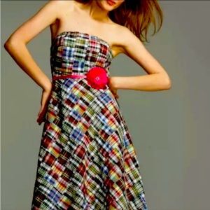 JCrew madras dress size 2